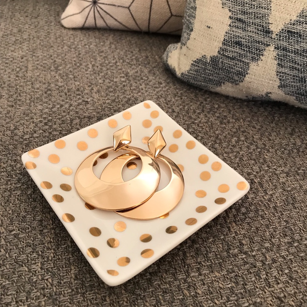 Retro Gold Hoop Earrings